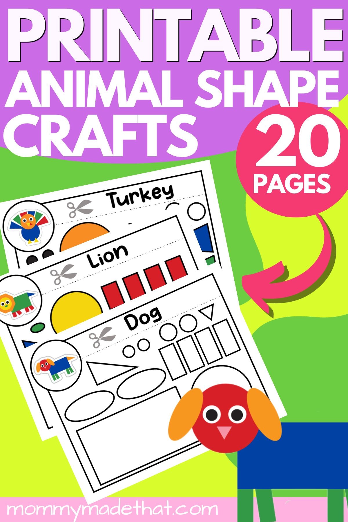 Paper Shapes Animal Crafts