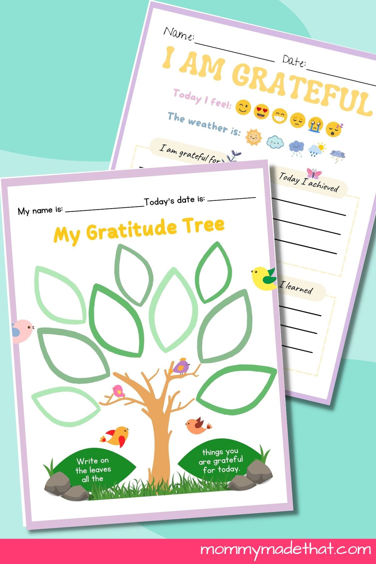 Gratitude Journals for Kids by Learning with Miss Liz